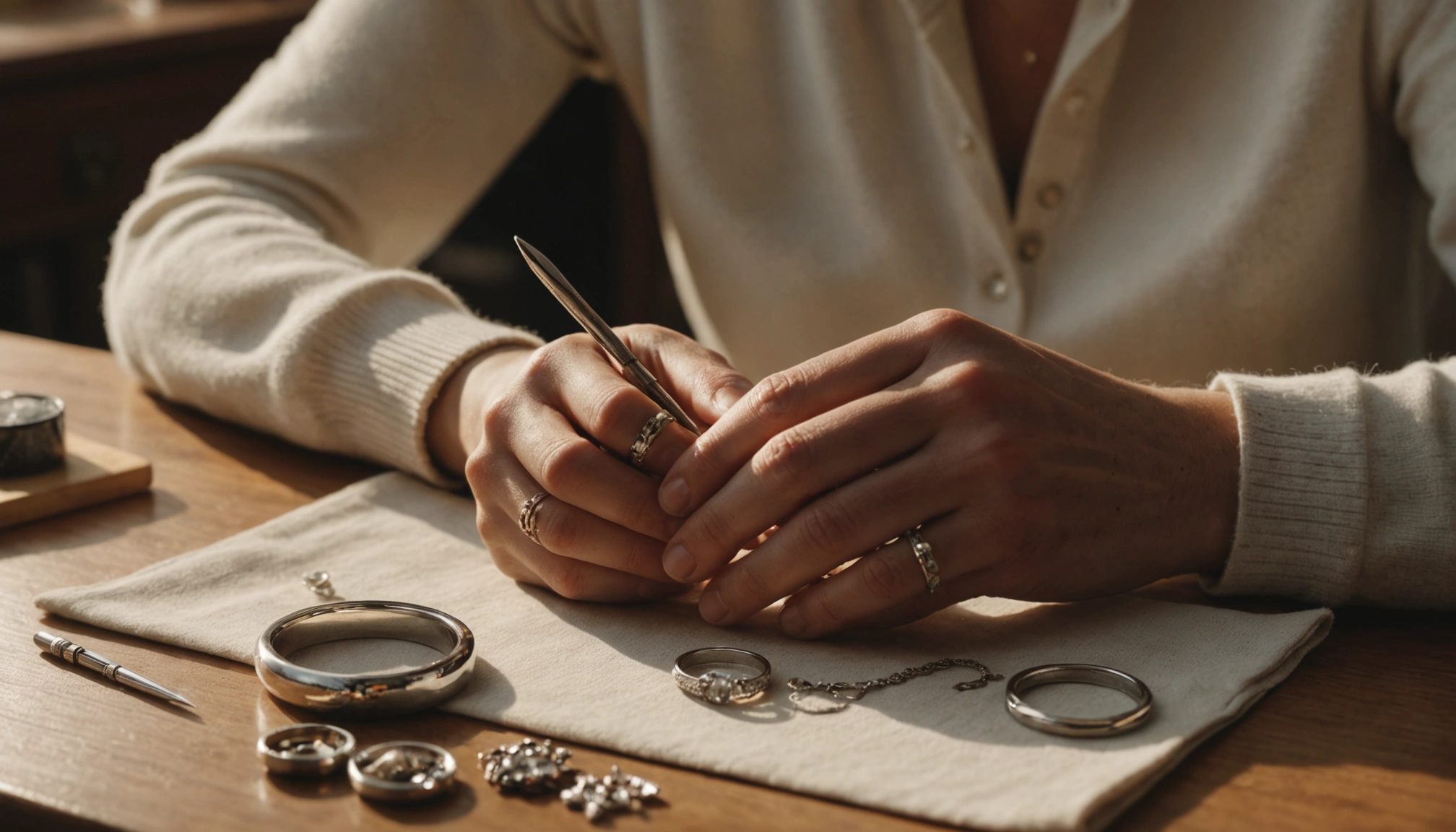 Astuces pour redonner de la brillance à votre bague en platine sans la rayer