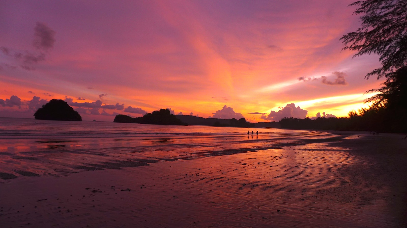 coucher de soleil à Krabi