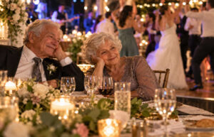 séniors à un mariage